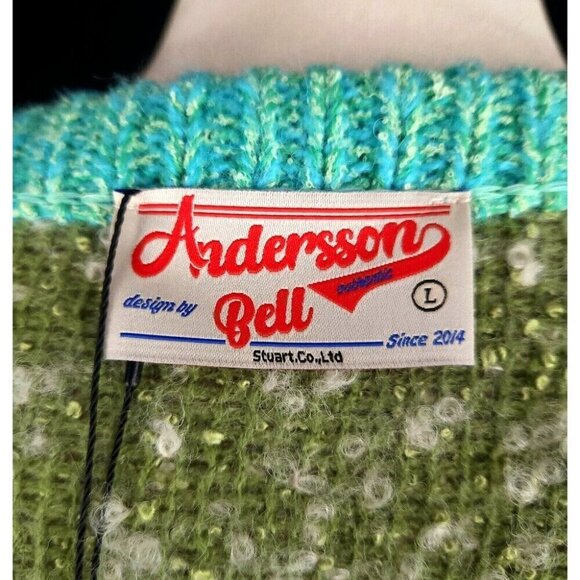 Andersson Bell Milton22 Heavy Wool Cardigan Size L Green NWT - Picture 11 of 16